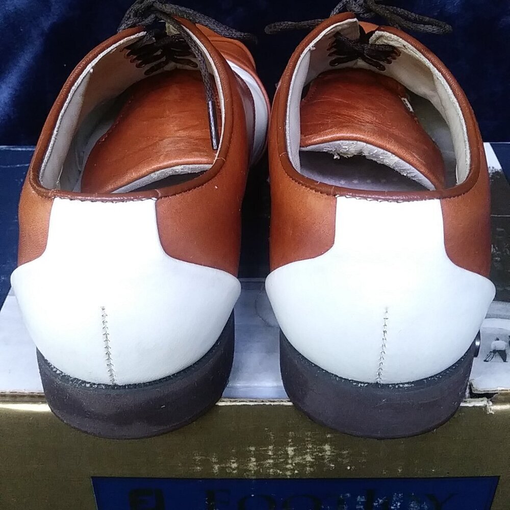 Women's Brown and White oxford FootJoy Golf Shoes - Size 6.5 - Picture 7 of 12